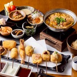 串揚げ 和が家 - 『出汁香る旬菜プレート＆厳選串揚げ8種』と【鰻カツの玉子とじ】コース