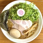 全開まぐちゃん - 料理写真:・九条ねぎ 濃厚魚介ラーメン 1,130円/税込
・大盛り サービス
・トロトロ味玉 150円/税込