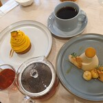 キッサ コス - かぼちゃもんぶらん¥670、お月見プレート¥900