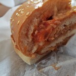 バーガーキング - 自分でハーフカット(笑)手がベトベトー