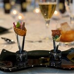 ルーキスガーデン - ・北京ダック　二種サクサクコーン　マスカルポーネ風味