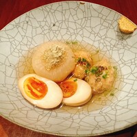 島おでん MIKE 神戸店 - 私はとりれんこんつくね、大根、卵をチョイス