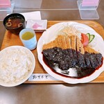 くいしん坊 - ジャンボみそかつ定食（ご飯大盛）