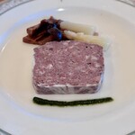 マリーン・ルージュ - 田舎風豚肉のパテ / きのことホワイトアスパラのマリネ