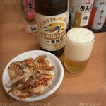 日高屋 - 料理写真:瓶ビール&キムチチャーシュー 820円