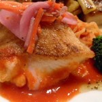 阪南洋風食堂クゥクゥ - ランチ　本日の料理コース　チキンのグリルと白身魚のポアレ