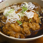 そば千 - おきあみ天そば@税込530円＋味付玉子@税込100円
