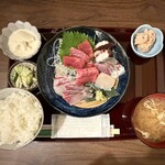 魚とめし かねむ食堂 - 刺身定食