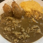 CoCo壱番屋 - 料理写真:豚しゃぶ+カキフライ+スクランブルエッグ+2辛　1,472円