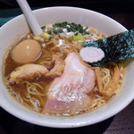 おおぜき中華そば店 - 追い鯛焼干しそば（800円）＋味玉