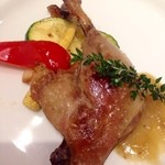 リストランテ サクラ - フランス産鴨の腿肉のコンフィ・タイムのソース
