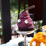 ペチカスケマサコーヒー - かぼちゃモンブラン（790円） 紫いもモンブラン（790円）