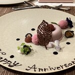 レストラン 椿山荘 カメリア - 記念日の特別デザート