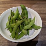 焼肉 牛力 - お通しの枝豆