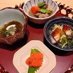 鮨ト和食いちり - 前菜4種盛り