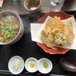 手打蕎麦いちむら - 鶏天そば（温）二八 1700円