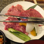 味覚園 - 本日の日替わり熟成贅沢ランチ　１７０６円　熟成肉？３種類　【　２０１４年１１月　】