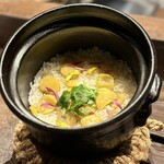 和牛料理 一石三鳥 - 和牛テール出汁の栗ご飯