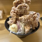 麺屋 ひろまる - 唐揚げタワー丼♪890円