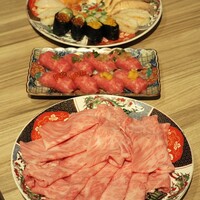 黄金出汁しゃぶと江戸前寿司 肉のあさつ 梅田お初天神店 - 