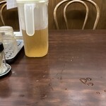 ホープ軒 - ドリンク写真:卓上にはルイボスティー