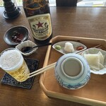 鹿落堂 - 薬味はわさび、大根おろし、かんずり