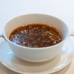 文菜華 - 2025.10 本日のスープ（細切りにした鴨肉、柏産冬瓜、ヨシキリザメのフカヒレ、五目とろみスープ）