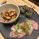 魚豪商 コダマ - 前菜。ピーナッツが美味！