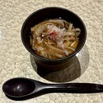 鮨 富かわ - 蟹ときのこ餡の茶碗蒸し