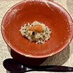 鮨 富かわ - バフンウニのせ　シャリゾット