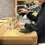 鮨 富かわ - 生日本酒サーバー