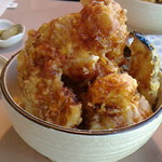 141018北海道　喫茶マリン　天丼タワー！