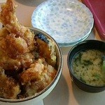 141018北海道　喫茶マリン　天丼880円（ご飯少な目）