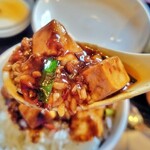 広華 - 鉄鍋入り麻婆豆腐・激辛＋ライスセット