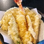 味奈登庵 - つけ天　大盛　1200円税込の天ぷら