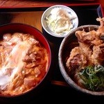 東京亭 - お楽しみ膳  他人丼とキノコの天婦羅蕎麦