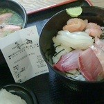 地魚工房 - 141022新潟　地魚工房　海鮮丼＆味噌汁