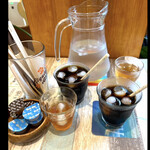 狭山カレー工房 りとるほっと。 - アイスコーヒーとサービスのアイスアールグレイティー　　byまみこまみこ