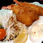 和定食 滝太郎 - 海老フライ×2とヒレかつ‥