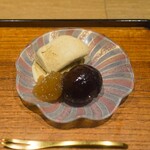 御幸町 田がわ - 熊本栗渋皮煮　栗のアイスクリーム　林檎の餡