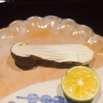 御幸町 田がわ - 焼き松茸にカボス