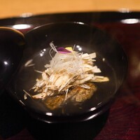 御幸町 田がわ - のど黒と岩手の松茸、白髪ネギのお椀