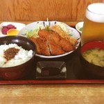 Chitose - 白身フライ定食750円と生ビール☺︎
