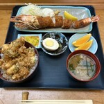 아키야 - ジャンボエビフライセット