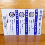 鼓志 - 麺の種類は裏面に