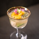 北海道焼肉 北うし - スペシャリテ 鮑 じゅんさい 雲丹