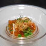 北海道焼肉 北うし - 北海縞海老のパンナコッタ いくら