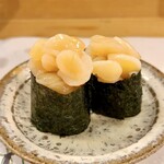 穴子料理と地酒 浅草 川井 - 小柱軍艦