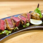 酒肴結 さかぐち - 料理写真:阿波牛の牛カツ2種のソースで