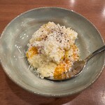 焼鳥 せきね - 卵黄とパルメザンチーズ乗せポテトサラダ